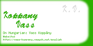 koppany vass business card