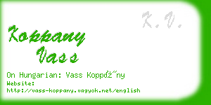 koppany vass business card